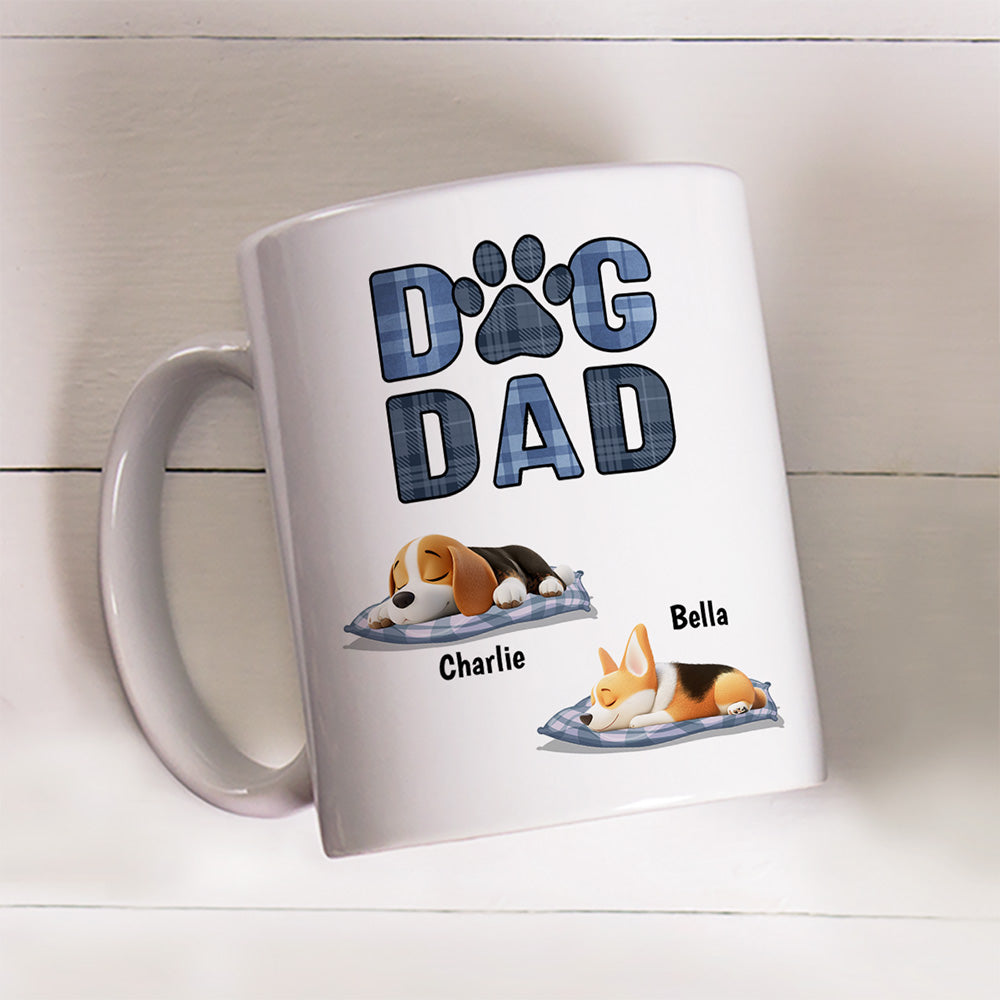 Custom Father's day Birthday Gifts For Dog Dad, Dog Lovers • Best Dog Dad - Personalized Coffee Mug