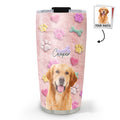 Custom Photo Christmas Birthday Gifts For Dog Mom, Dog Lovers • Dog Fur Photo - Personalized 3D Effect Tumbler