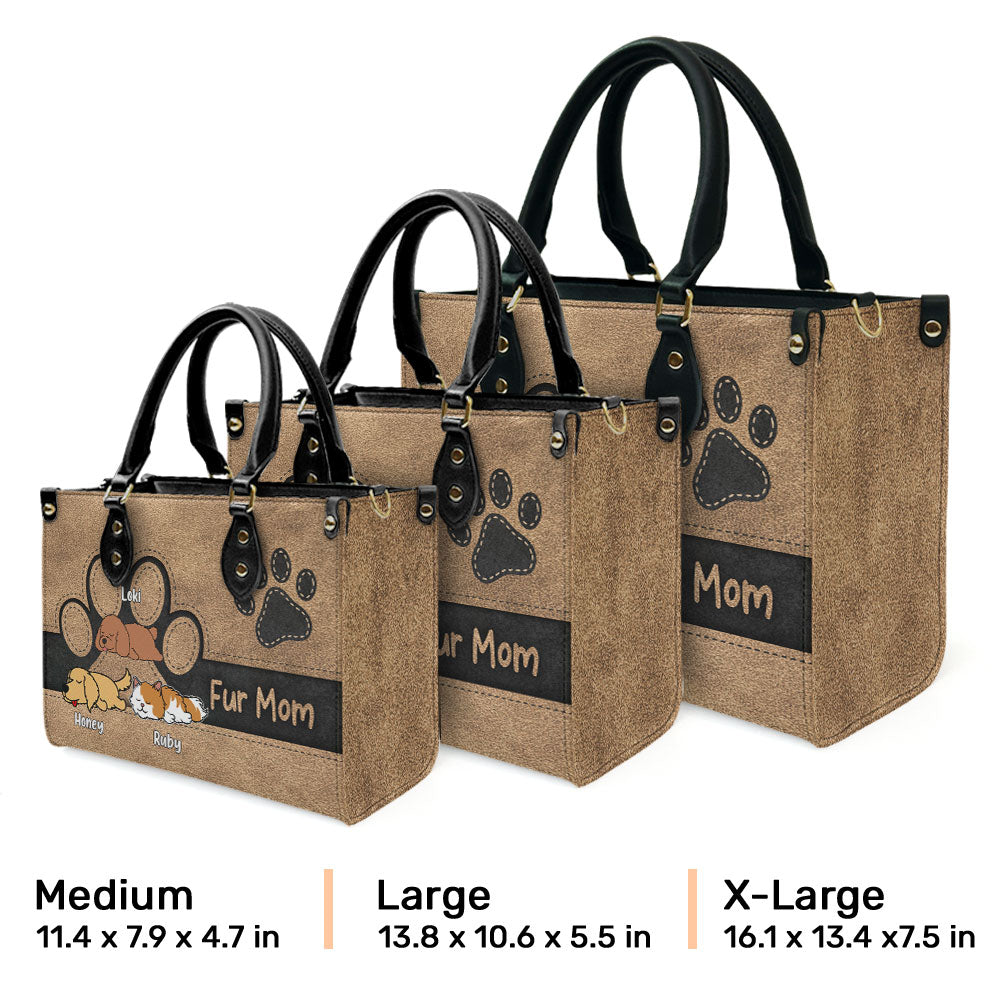 Elegant Fur Mom - Personalized Leather Bag