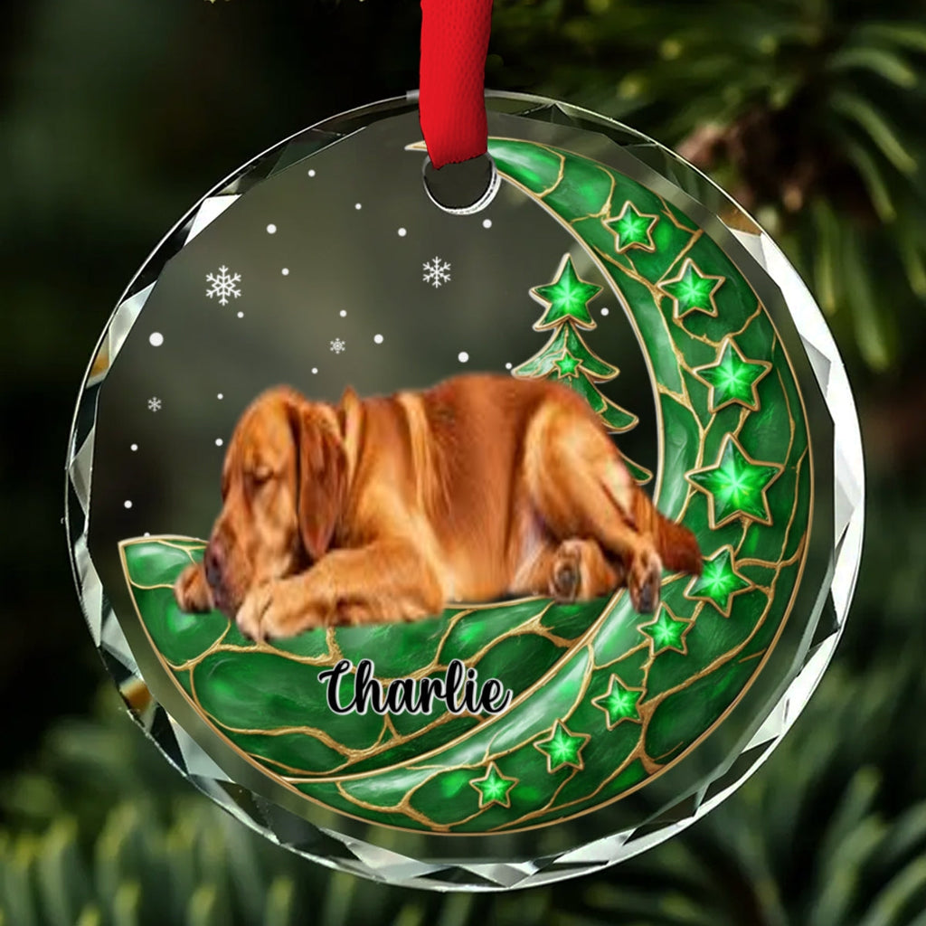 Custom Photo Keepsake Christmas Ornament • Beside Pearl Of You Photo - Personalized 3D Effect Glass Ornament