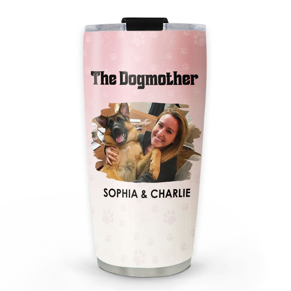 Custom Photo Christmas Birthday Gifts For Dog Mom, Dog Lovers • The Lovely Dogmother Photo - Personalized Tumbler