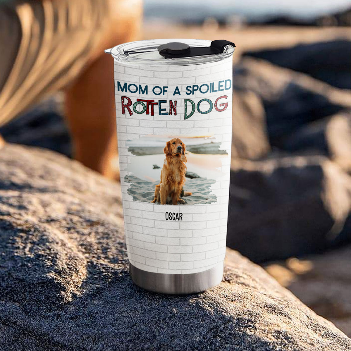 Custom Photo Mother's day Birthday Gifts For Pet Mom, Pet Lovers • Funny Mom Dad Storybook Dog Photo - Personalized Tumbler
