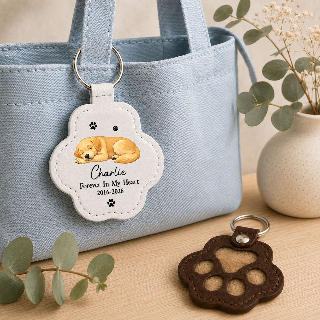 Forever In My Heart - Personalized Pet Fur Keychain