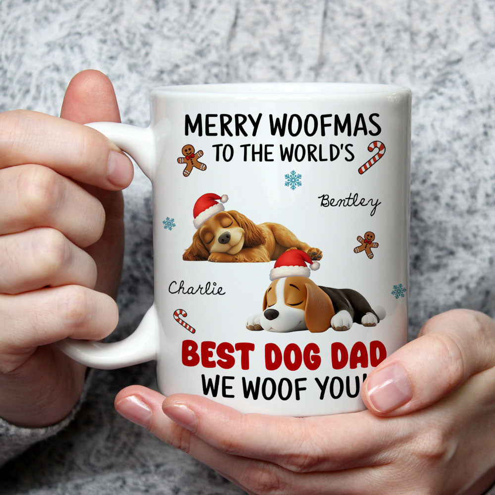 Custom Christmas Birthday Gifts For Dog Lovers • Best Dog Mom Dad In The World - Personalized Coffee Mug