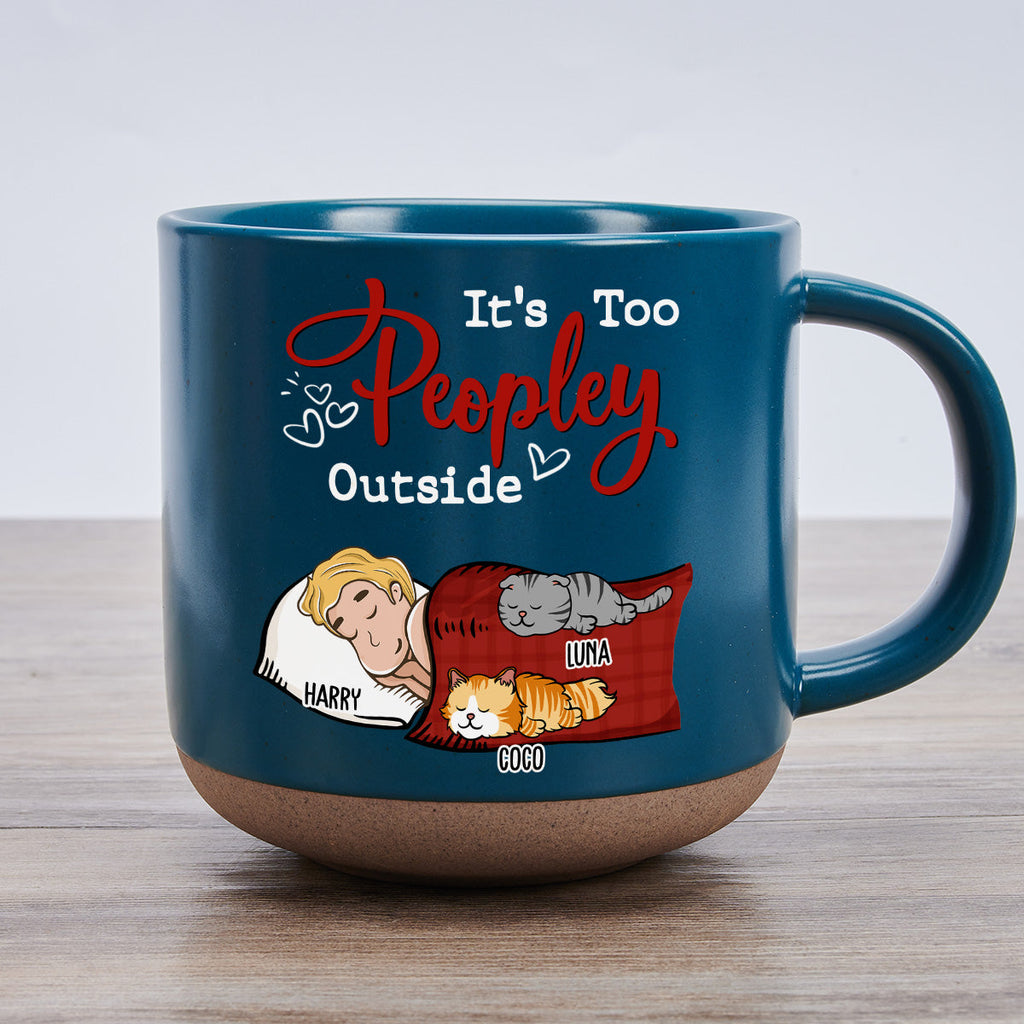 Custom Mother's day Birthday Gifts For Cat Mom, Cat Lovers • Too Peopley - Personalized Pottery Mug