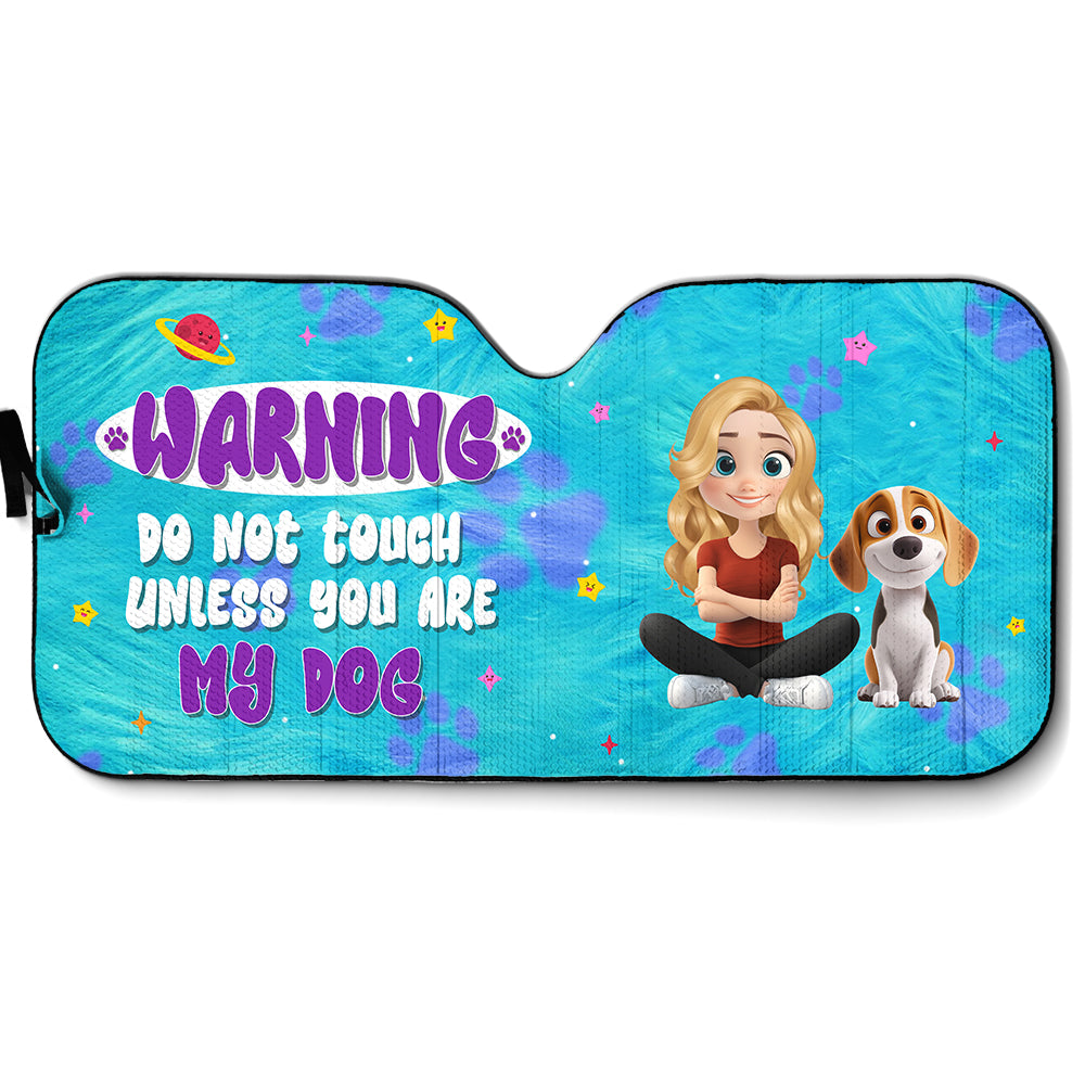 Custom Christmas Birthday Gifts Car Accessories for Dog Parents • Baby Dog Monster - Personalized Car Sunshade