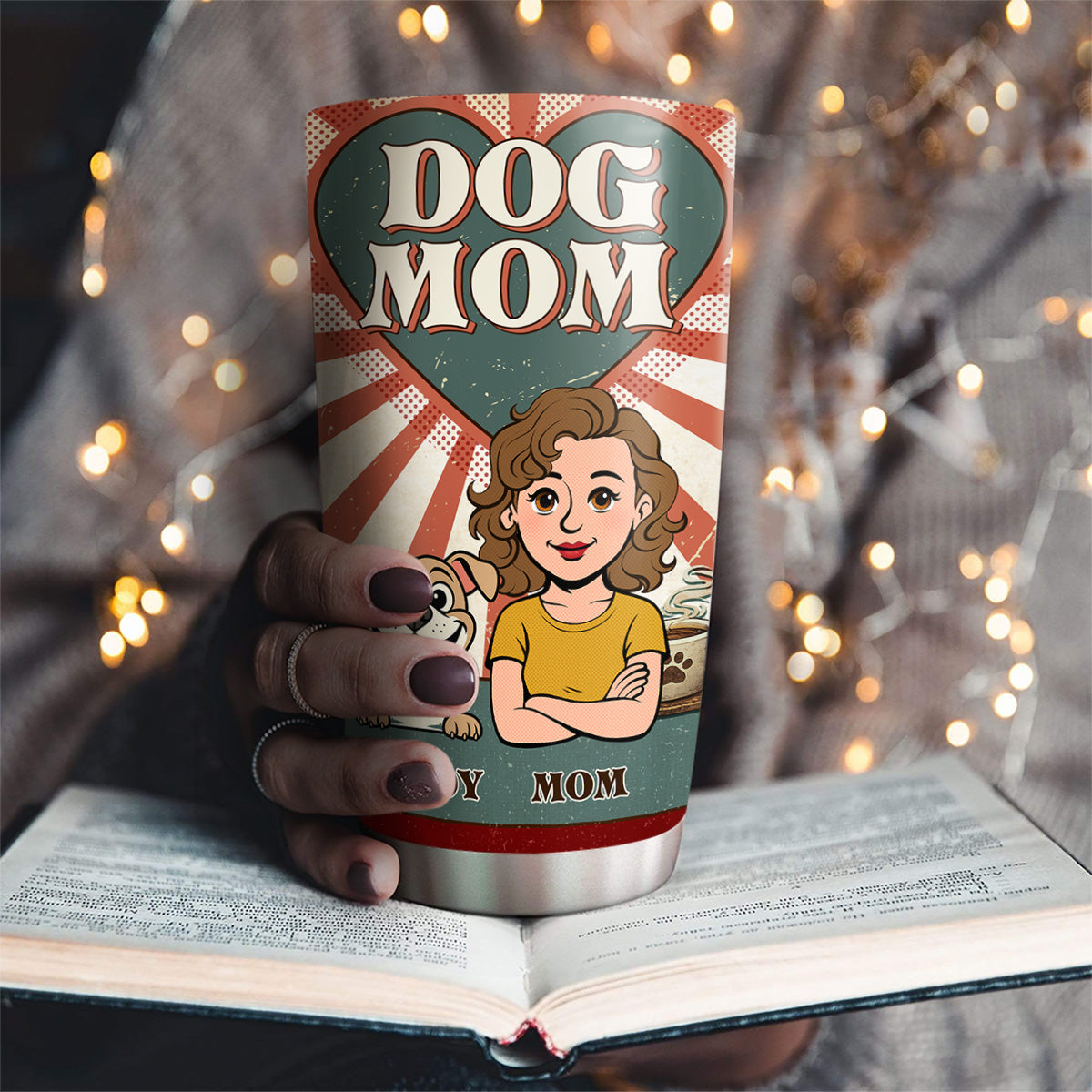 Custom Christmas Birthday Gifts For Dog Lovers • Dog Mom And Her Dogs - Personalized Tumbler