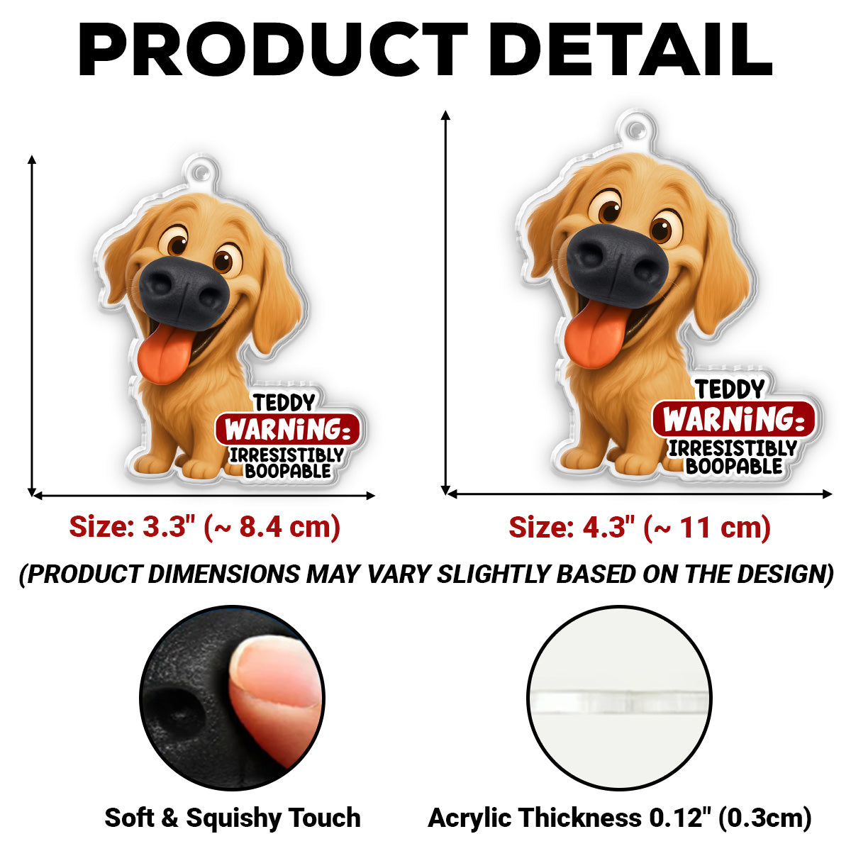 Squeeze My Snoot - Personalized Nose Squishy Keychain