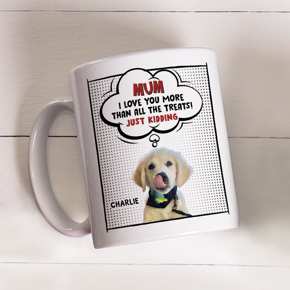 Custom Photo Mother's Father's day Birthday Gifts For Dog Lovers • All The Treats Photo - Personalized Coffee Mug