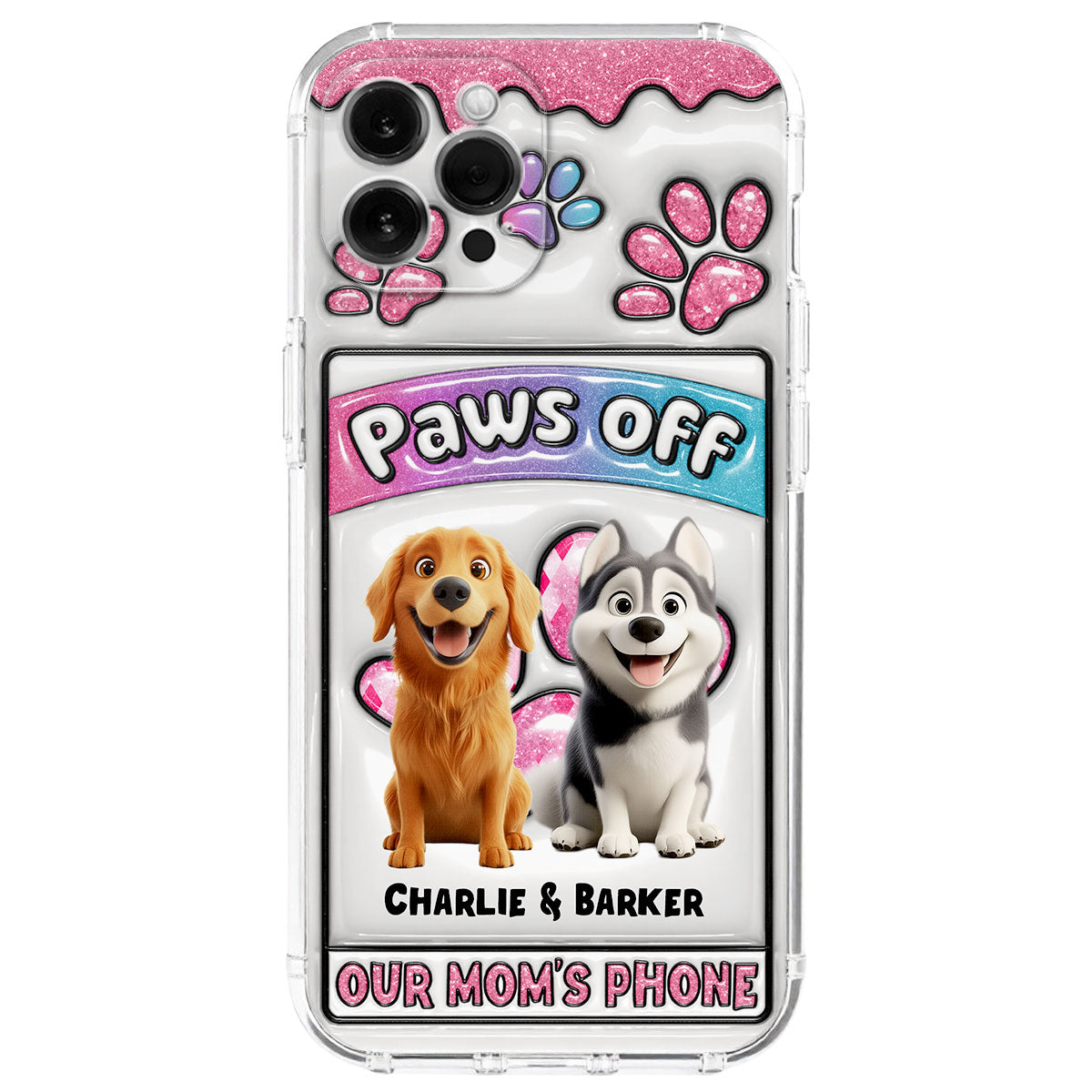 No Touch Allowed - Personalized 3D Inflated Effect Phone Case