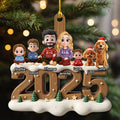 Custom Christmas Family Dog Dad and Mom • As A Family Onwards Extended Ver - Personalized 3D Effect Wood Ornament