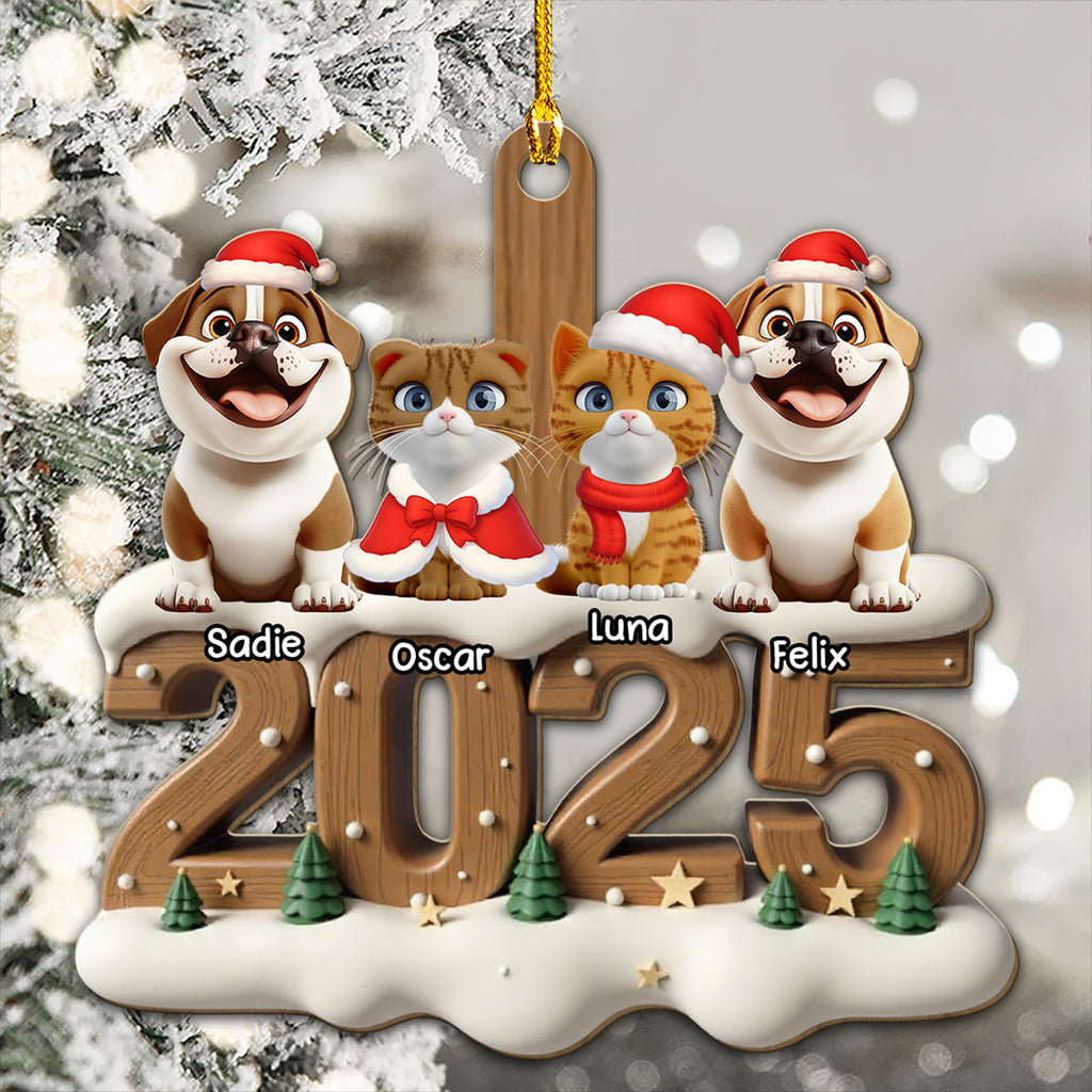 Custom Christmas Decor Home Birthday Gifts For Pet Lovers • Only Them This Year - Personalized 3D Effect Wood Ornament