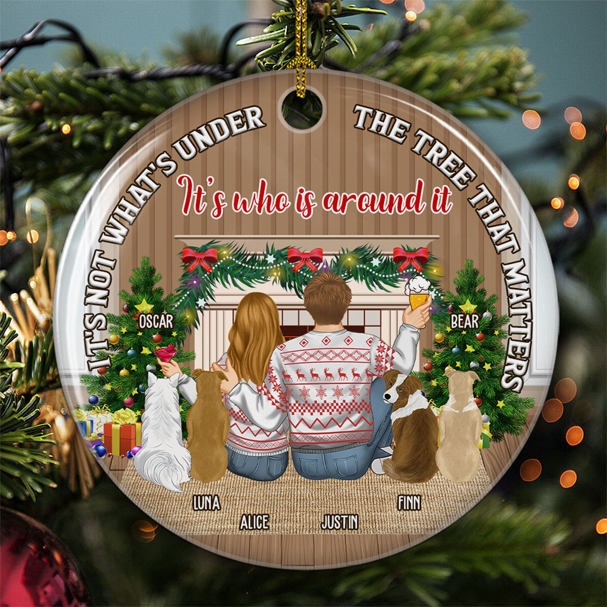 What Is Under The Tree Matter - Personalized Ceramic Ornament
