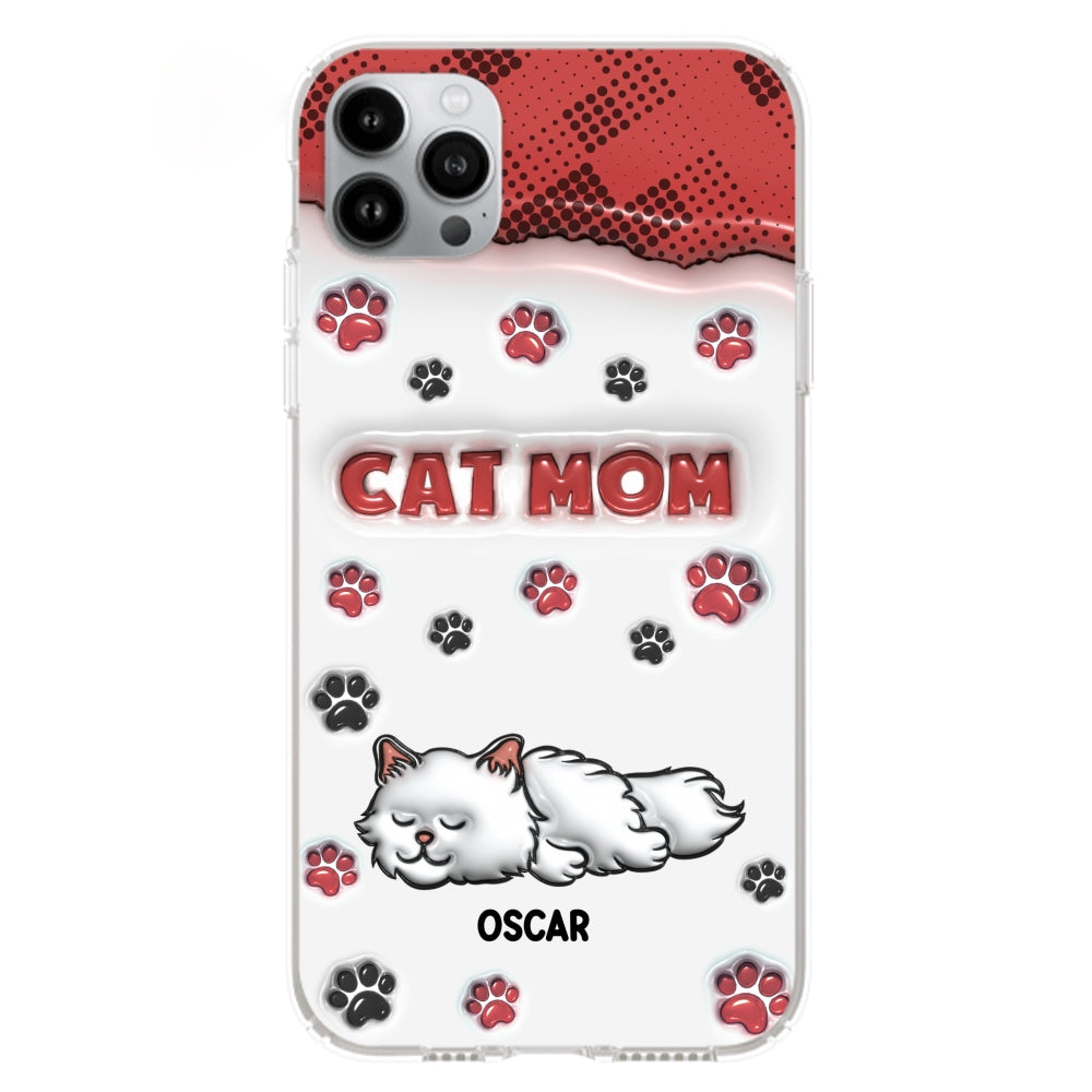 Cat Mom Version - Personalized 3D Inflated Effect Phone Case
