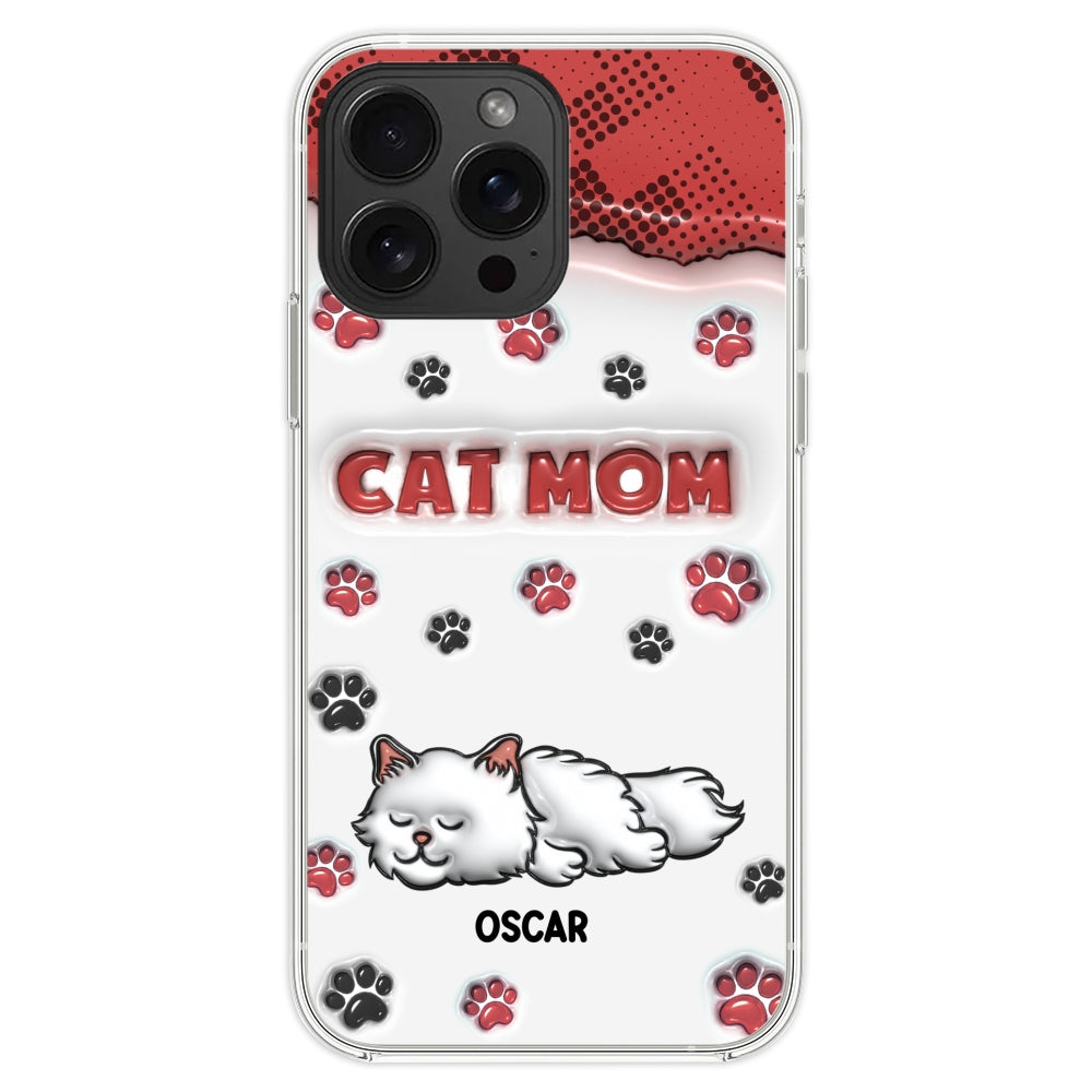 Cat Mom Version - Personalized 3D Inflated Effect Phone Case