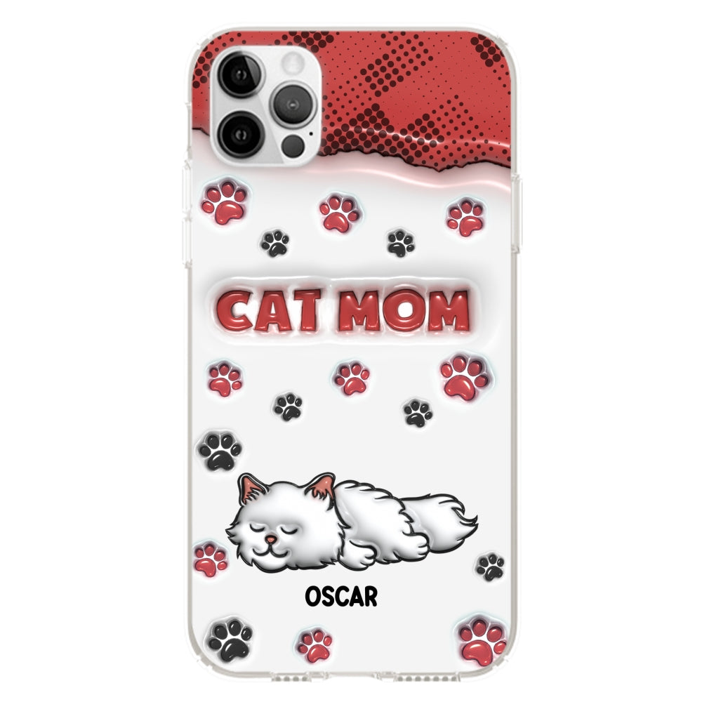 Cat Mom Version - Personalized 3D Inflated Effect Phone Case