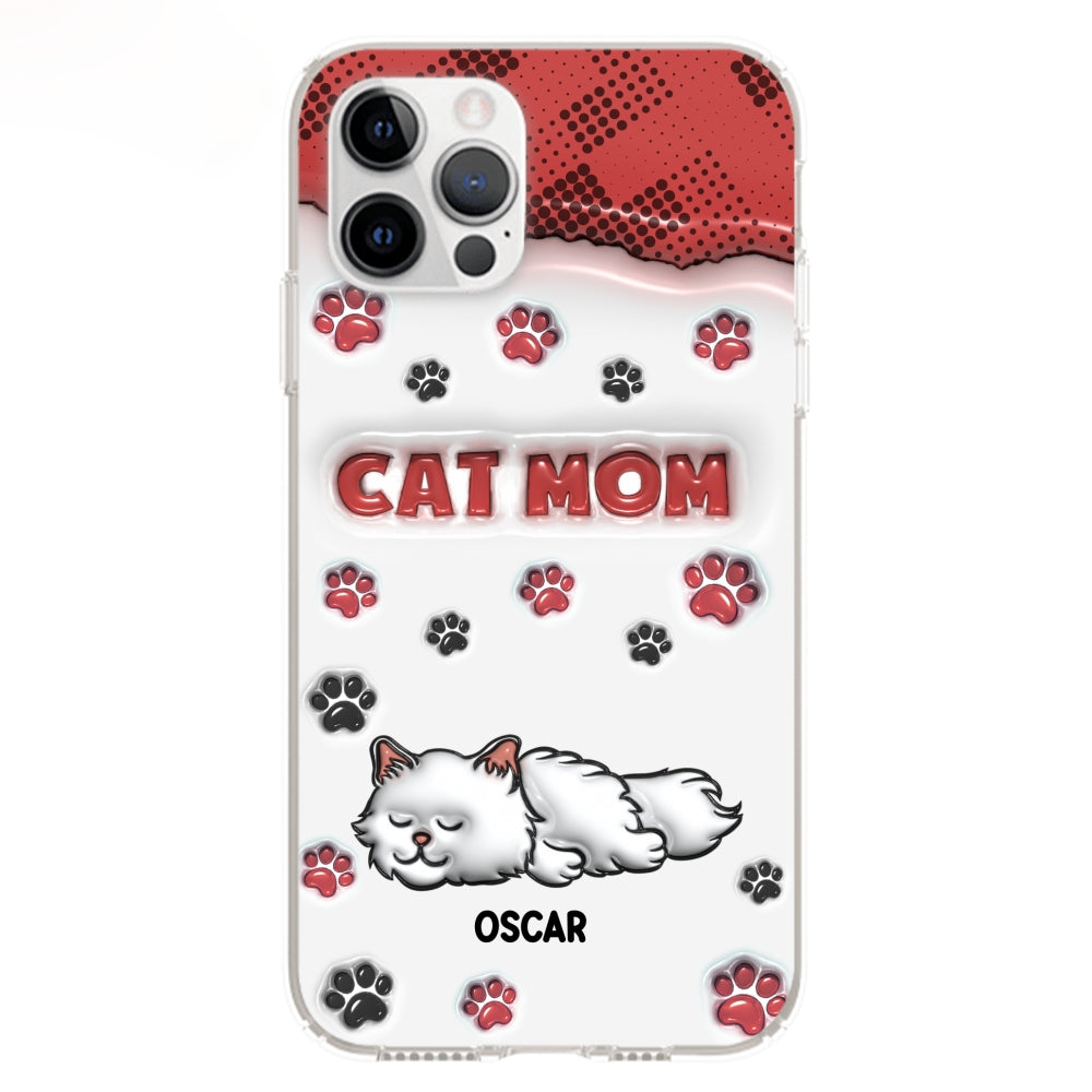 Cat Mom Version - Personalized 3D Inflated Effect Phone Case