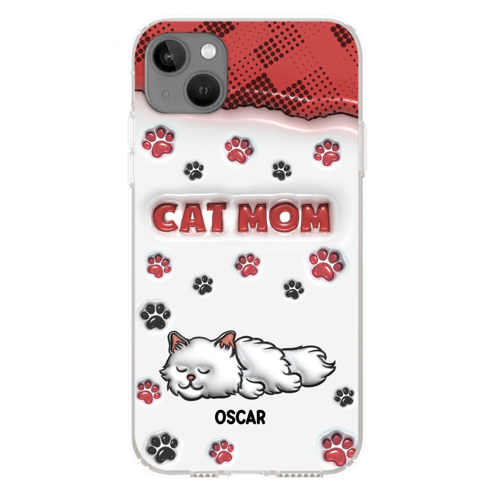 Cat Mom Version - Personalized 3D Inflated Effect Phone Case