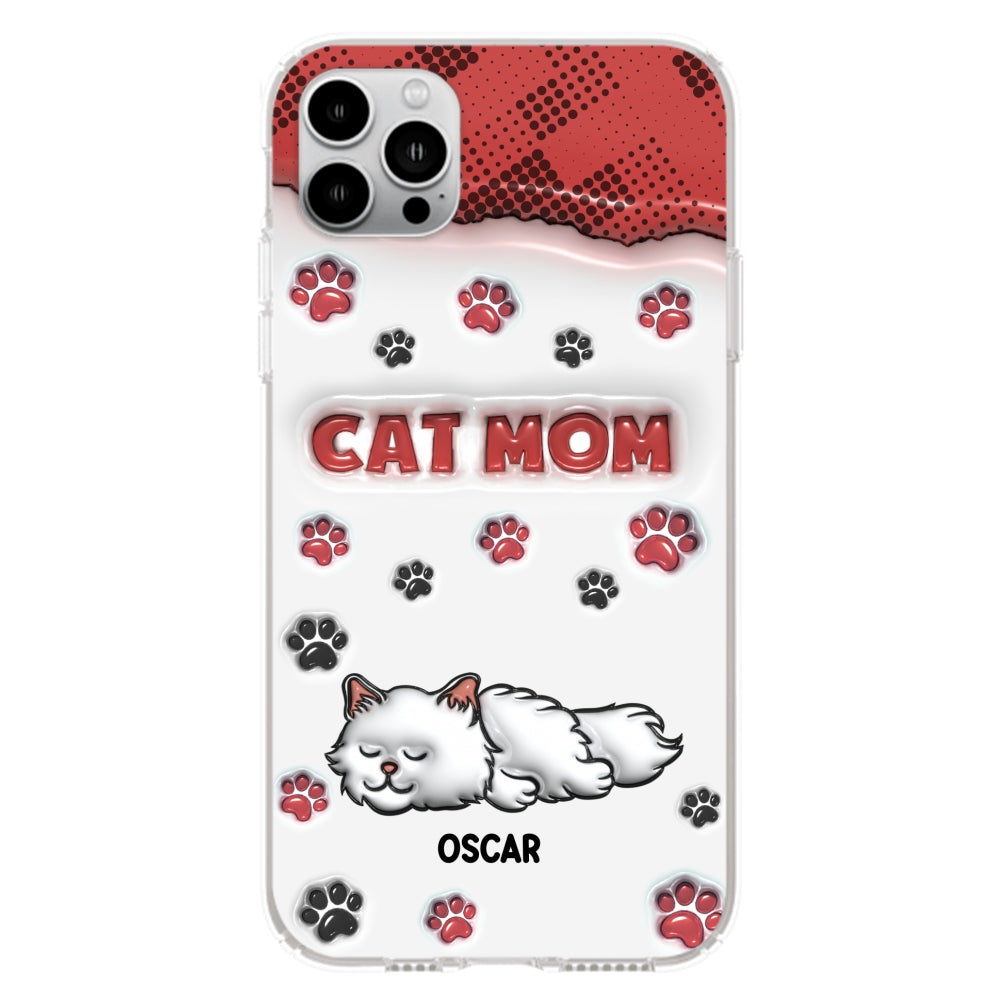 Cat Mom Version - Personalized 3D Inflated Effect Phone Case