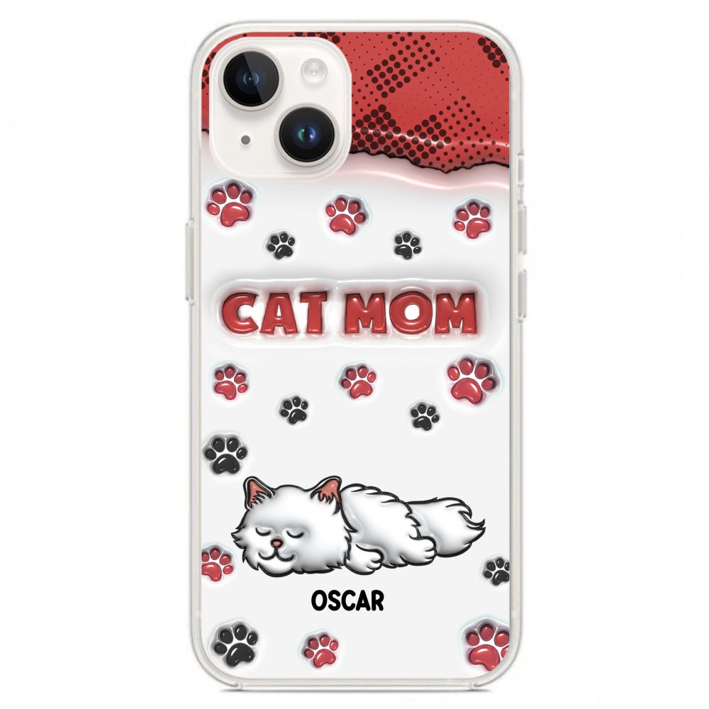 Cat Mom Version - Personalized 3D Inflated Effect Phone Case