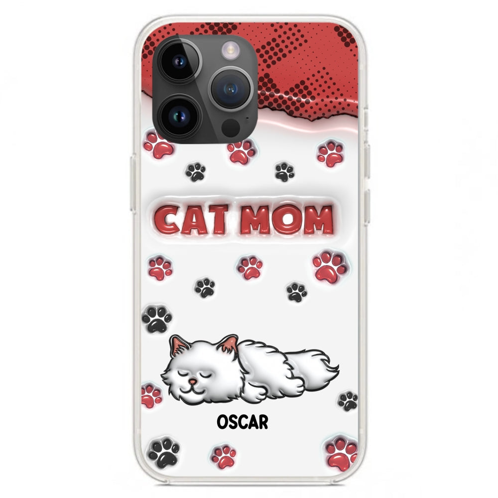 Cat Mom Version - Personalized 3D Inflated Effect Phone Case