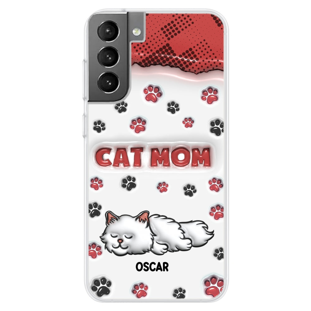 Cat Mom Version - Personalized 3D Inflated Effect Phone Case