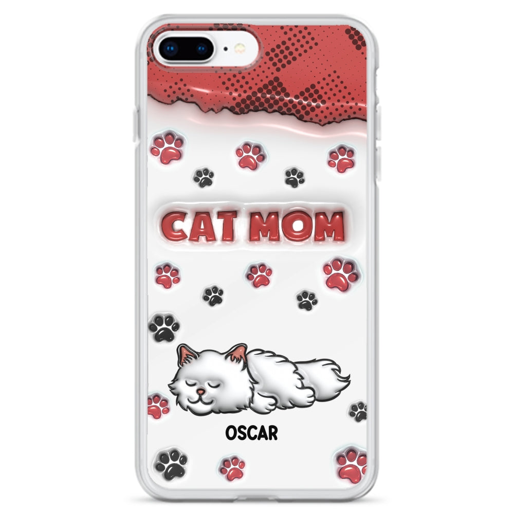 Cat Mom Version - Personalized 3D Inflated Effect Phone Case