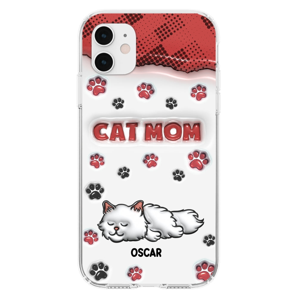 Cat Mom Version - Personalized 3D Inflated Effect Phone Case
