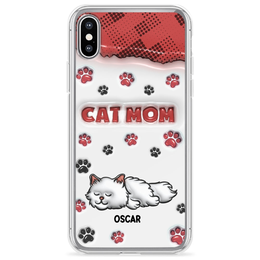Cat Mom Version - Personalized 3D Inflated Effect Phone Case
