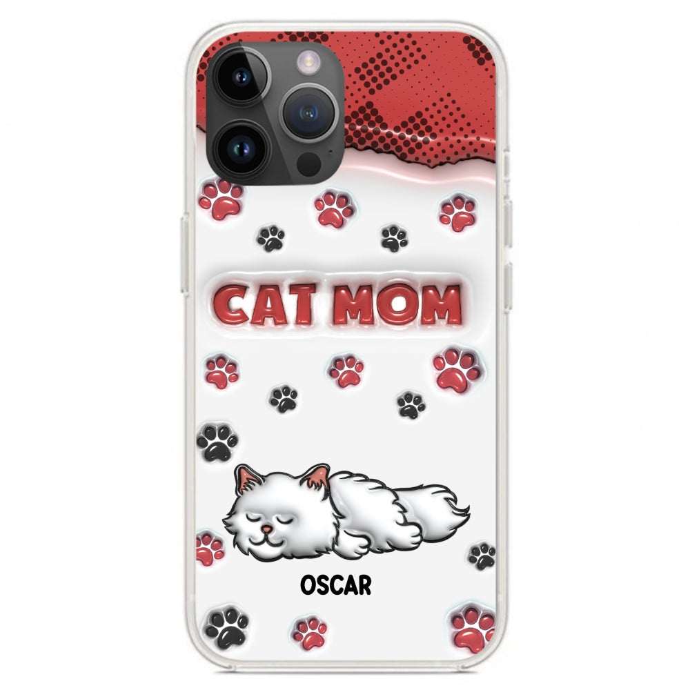 Cat Mom Version - Personalized 3D Inflated Effect Phone Case