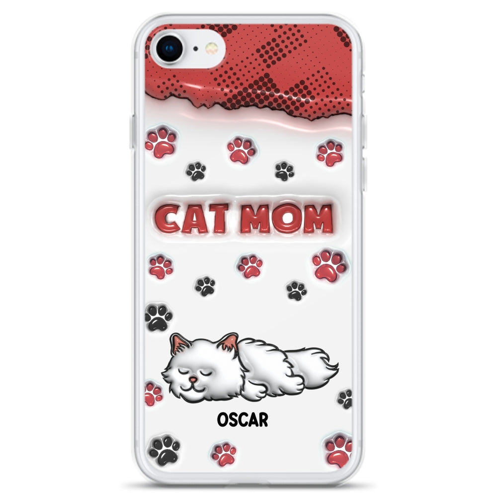 Cat Mom Version - Personalized 3D Inflated Effect Phone Case