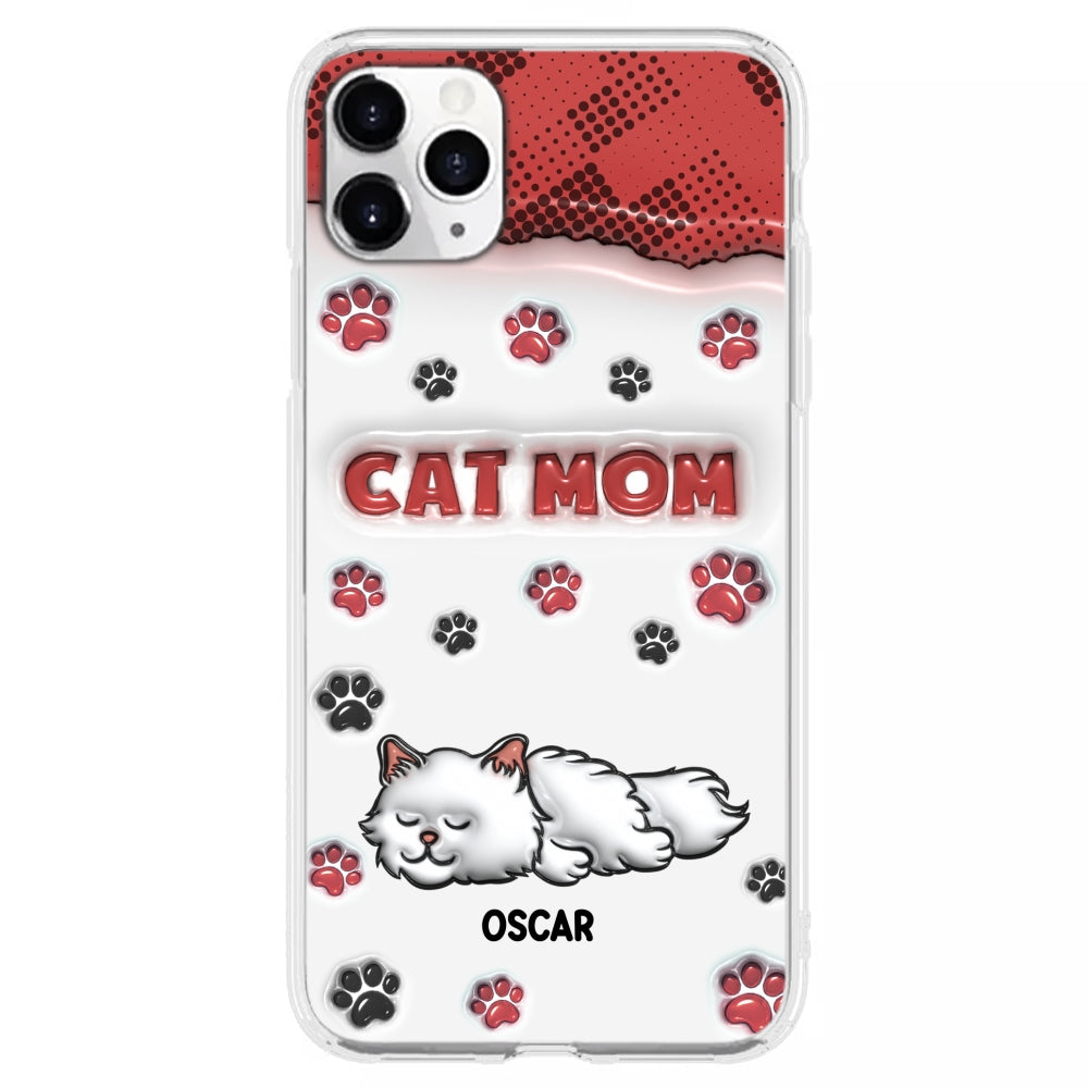 Cat Mom Version - Personalized 3D Inflated Effect Phone Case