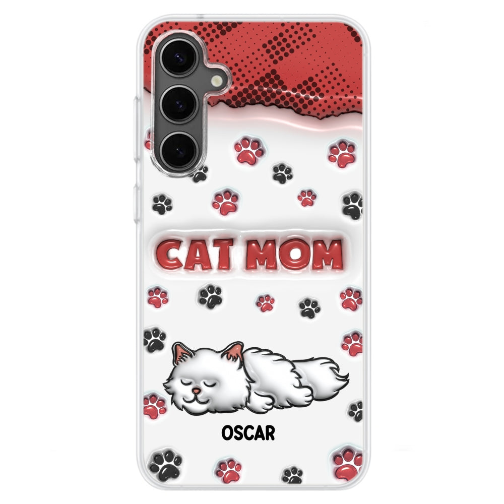 Cat Mom Version - Personalized 3D Inflated Effect Phone Case