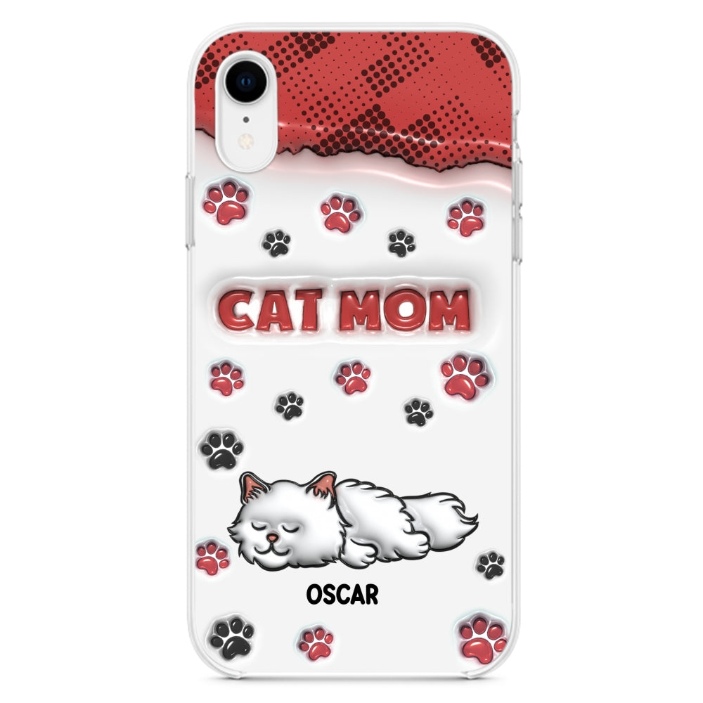 Cat Mom Version - Personalized 3D Inflated Effect Phone Case