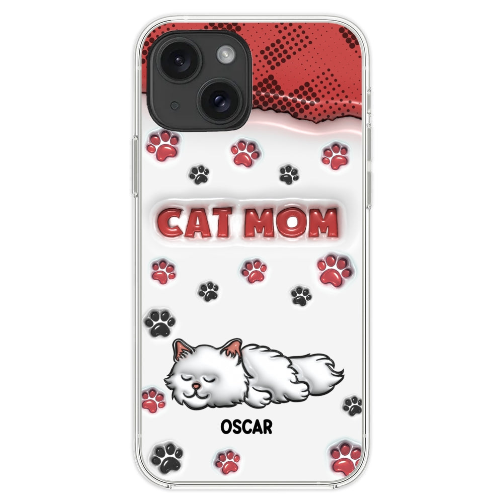 Cat Mom Version - Personalized 3D Inflated Effect Phone Case