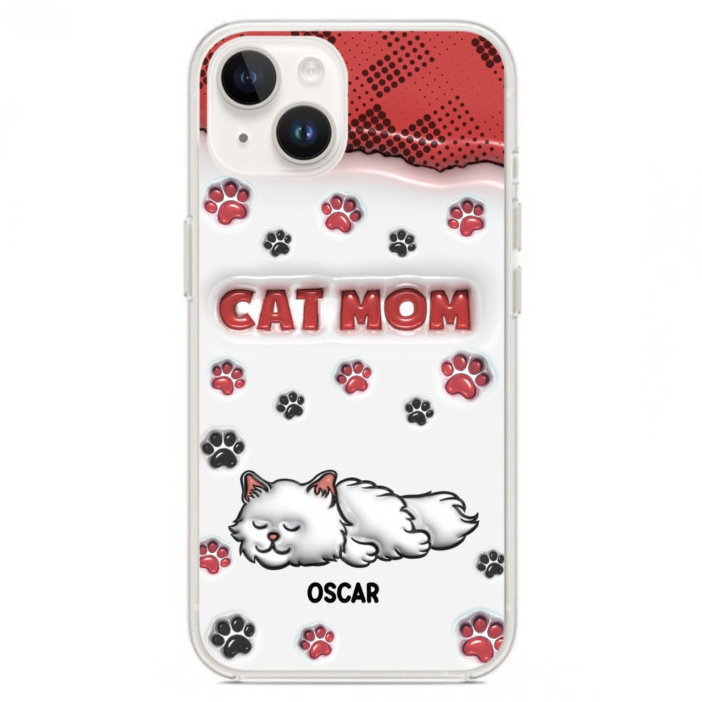 Cat Mom Version - Personalized 3D Inflated Effect Phone Case