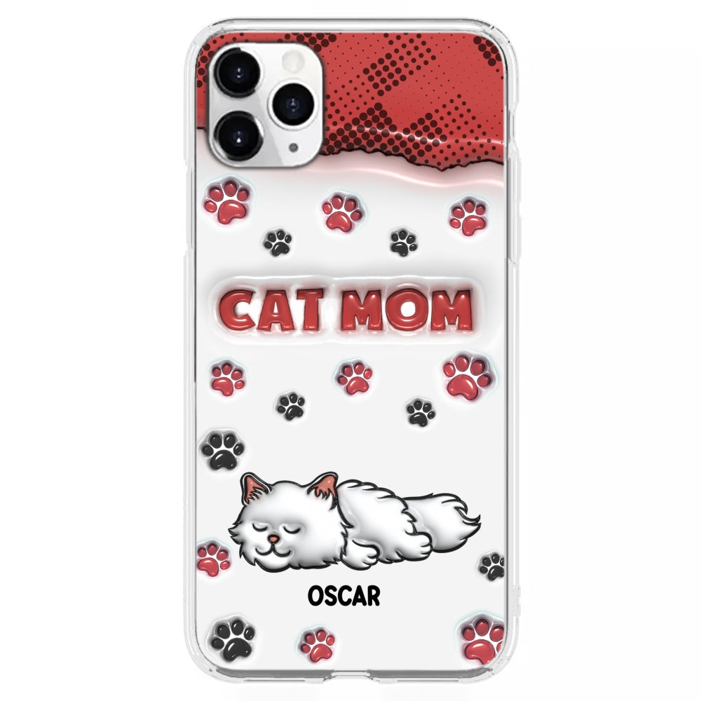 Cat Mom Version - Personalized 3D Inflated Effect Phone Case