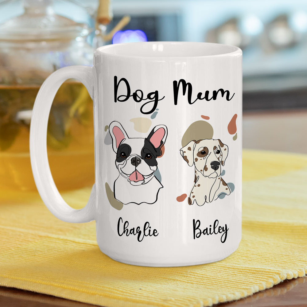 Custom Christmas Birthday Gifts For Dog Lovers • Dog Mom Dad Line - Personalized Coffee Mug