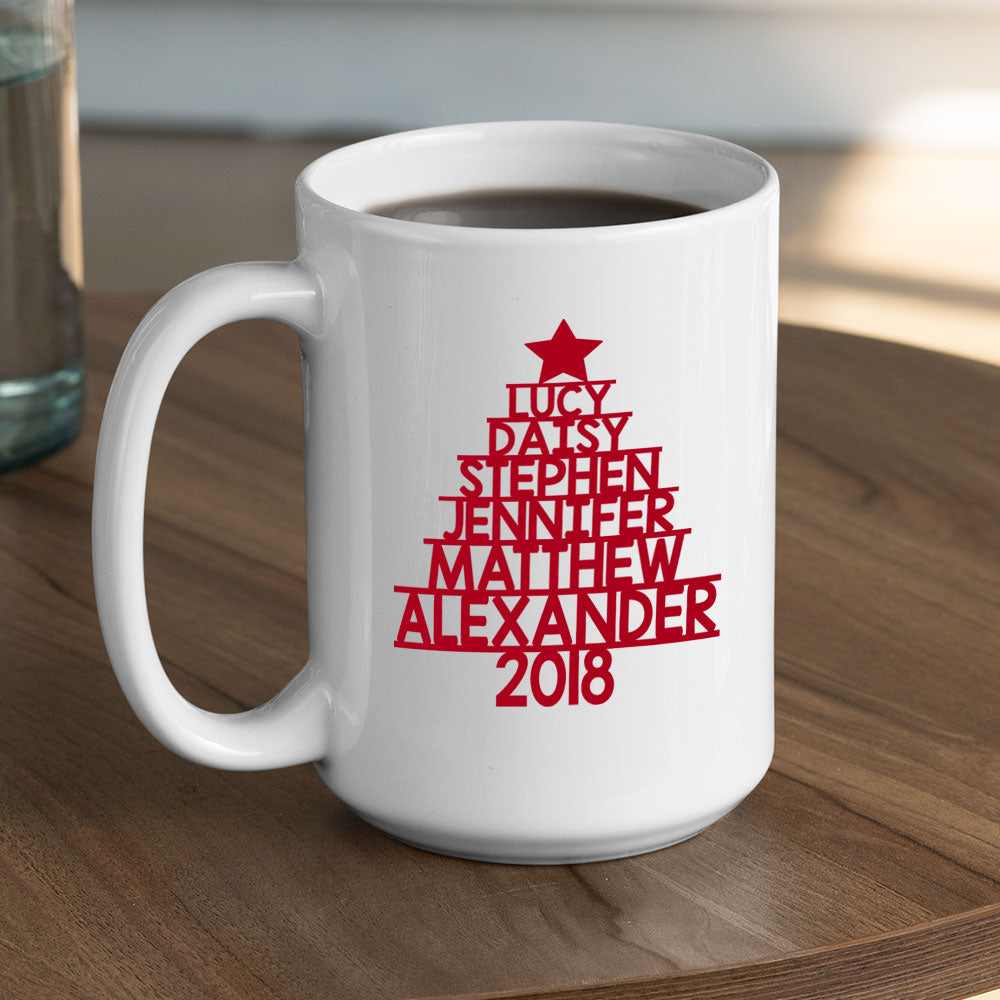 Name On Christmas Tree - Personalized Coffee Mug