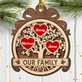 Family Tree - Personalized 2-layered Wood Ornament