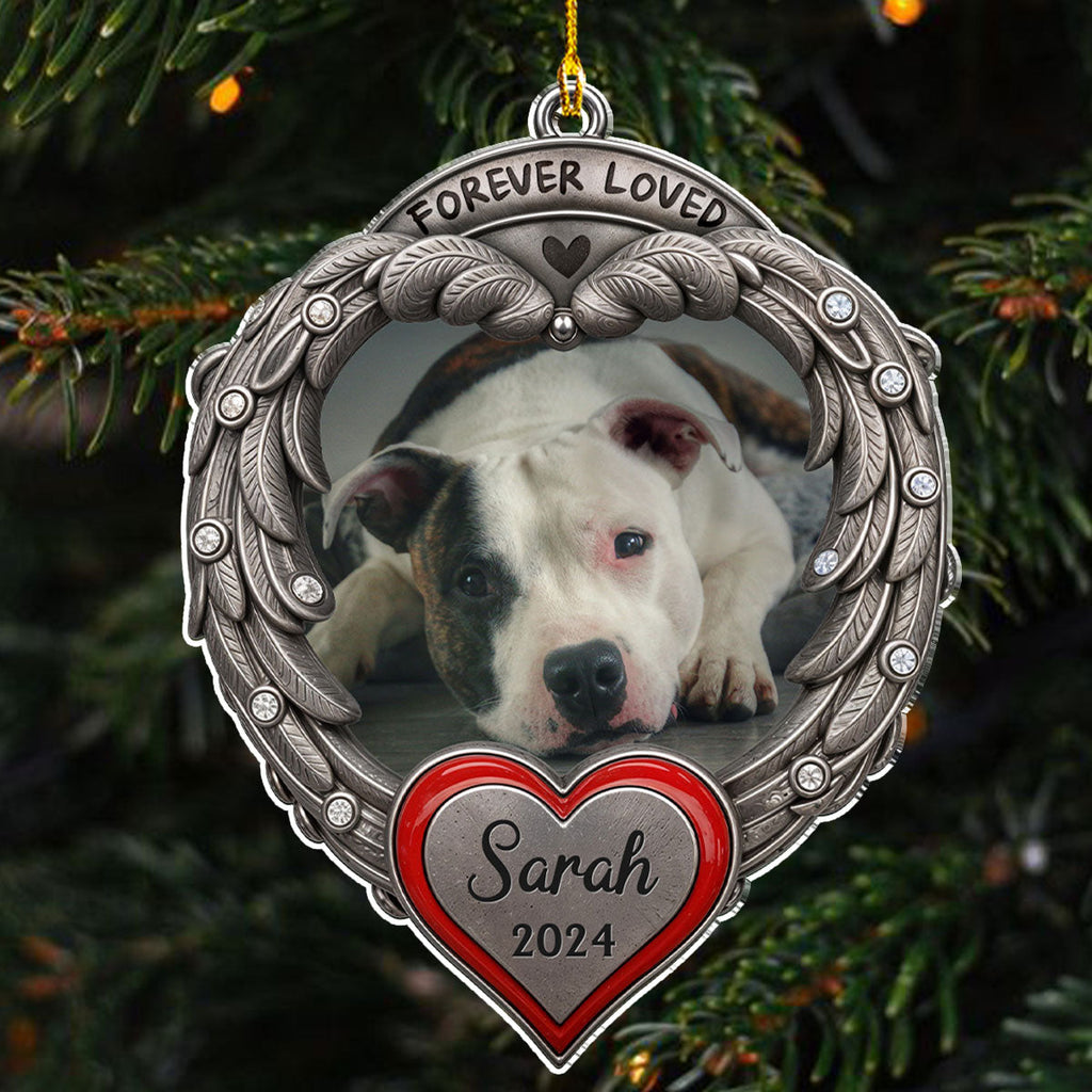 Custom Christmas Memorial Sympathy Gifts For Dogs, Cats • Always Loved - Personalized Acrylic Ornament