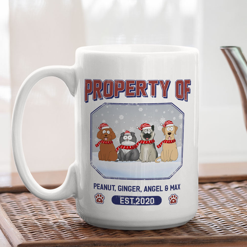 Custom Photo Mother's day Birthday Gifts For Cat Mom, Cat Lovers • Pet Property Of - Personalized Coffee Mug