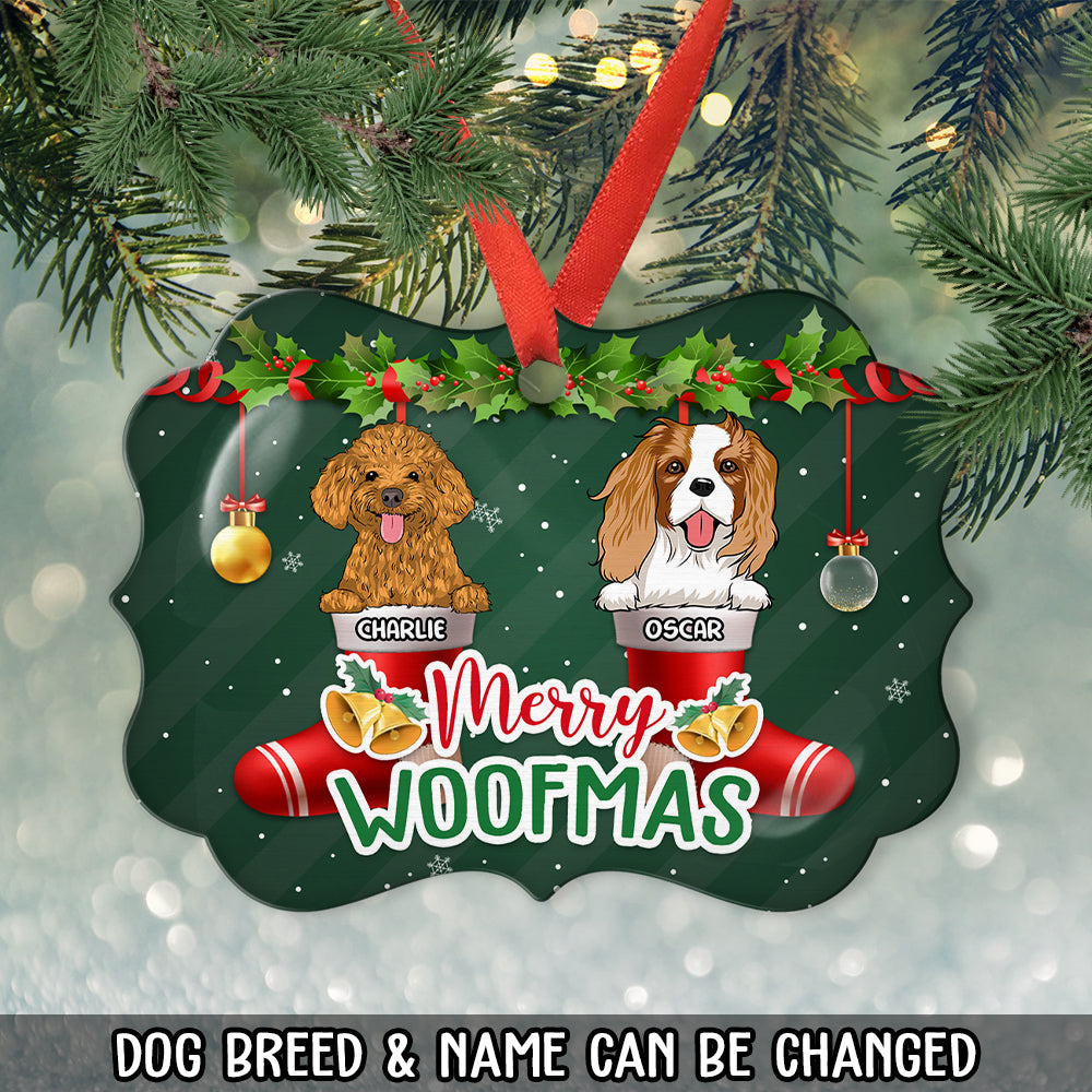 Merry Woofmas - Personalized Aluminum Ornament