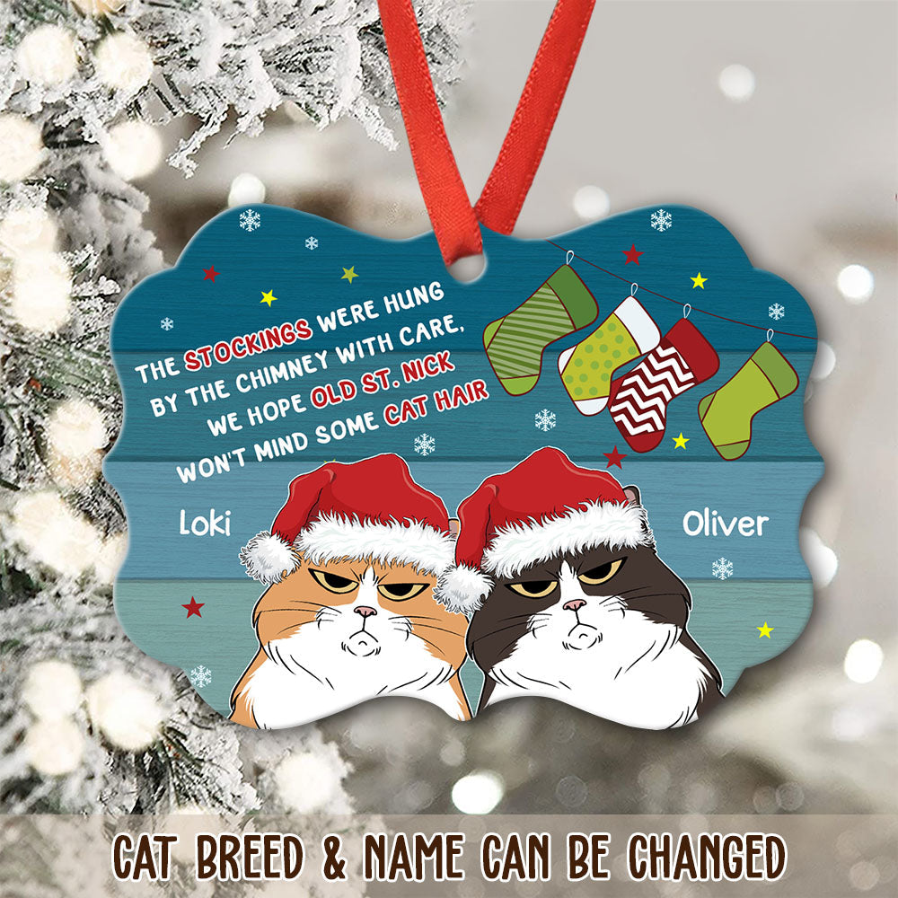 Custom Christmas Decor Home Birthday Gifts For Cat Mom, Cat Lovers • Cat Hair - Personalized Aluminum Ornament