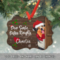 Custom Christmas Decor Home Birthday Gifts For Dog Mom, Dog Lovers • Define Naughty Dog - Personalized Aluminum Ornament