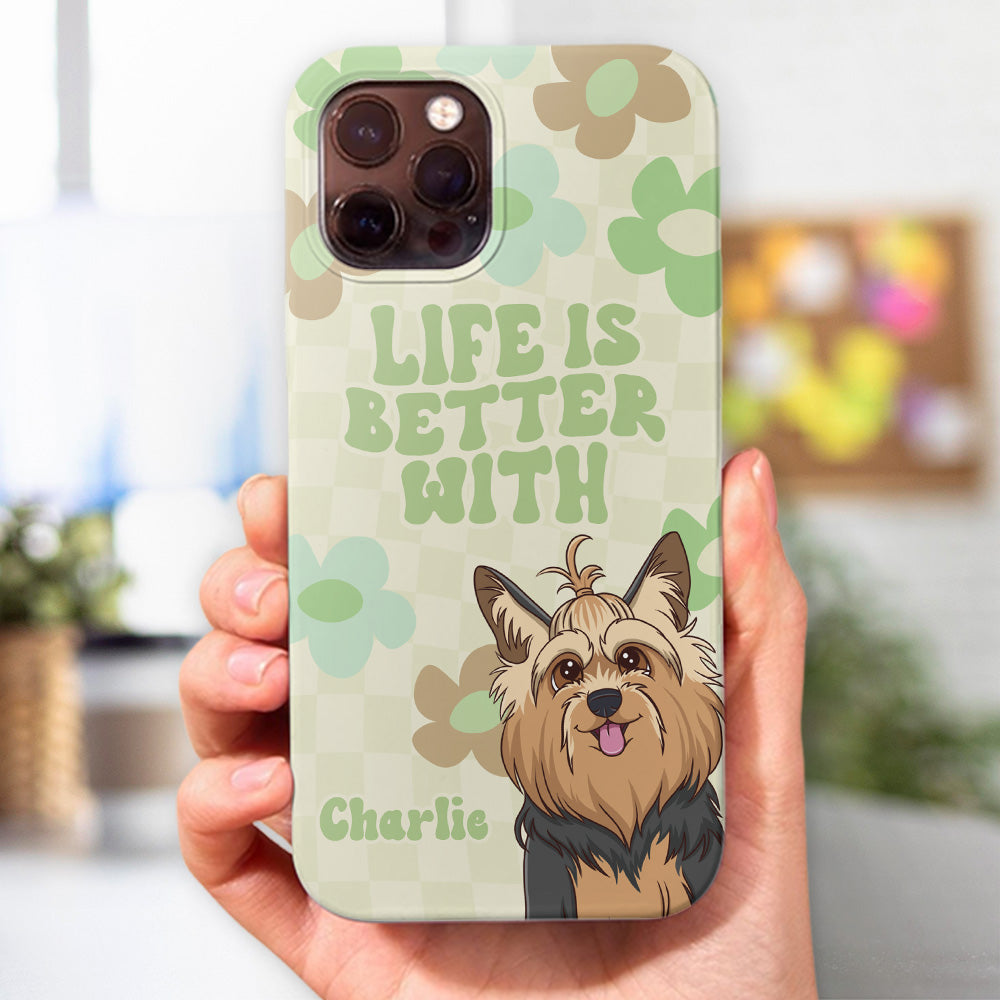Life Is Better Flower - Personalized Phone Case