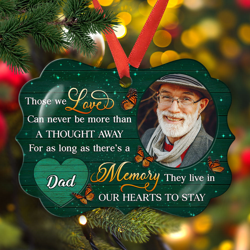 Custom Christmas Memorial Sympathy Gifts For Dogs, Cats • A Memory - Personalized Aluminum Ornament