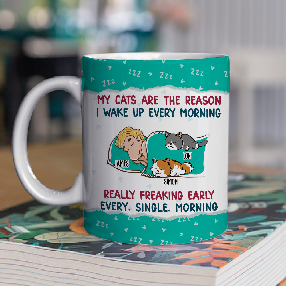 Custom Mother's day Birthday Gifts For Cat Mom, Cat Lovers • The Reason - Personalized Coffee Mug