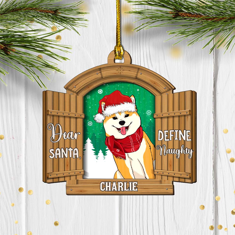 The Naughty - Personalized 2-layered Wood Ornament