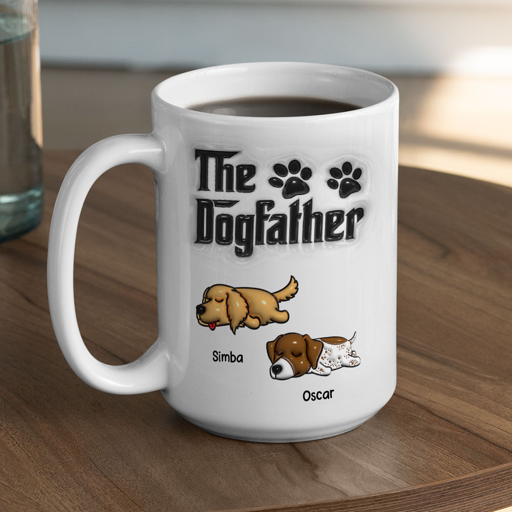 Custom Photo Christmas Birthday Gifts For Dog Lovers • Dog Father Dog Mother - Personalized 3D Inflated Effect Mug